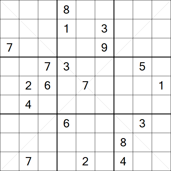 Sudoku X - Difficile