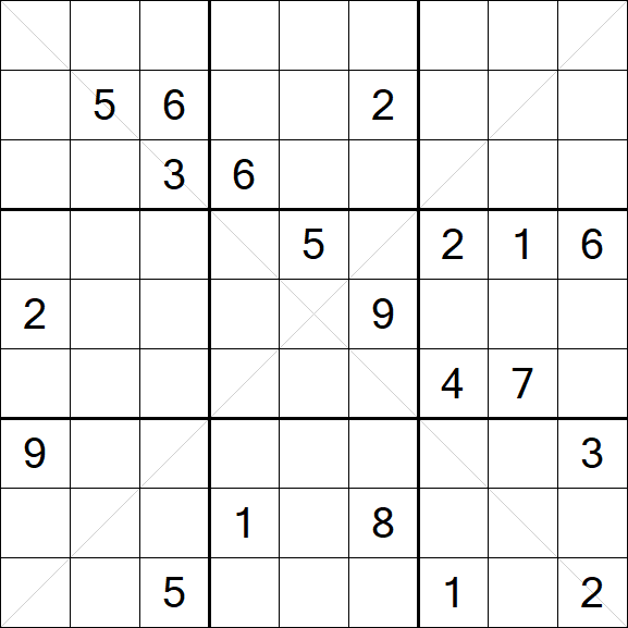 Sudoku X - Difficile