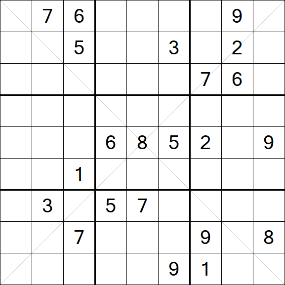 Sudoku X - Difficile