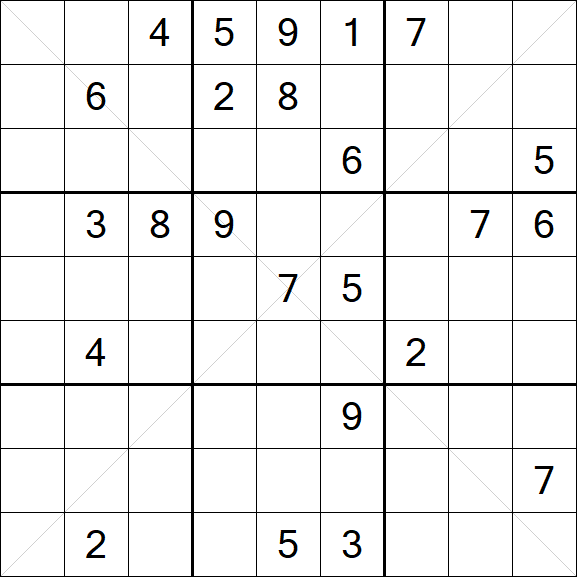 Sudoku X - Difficile