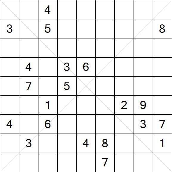 Sudoku X - Hard