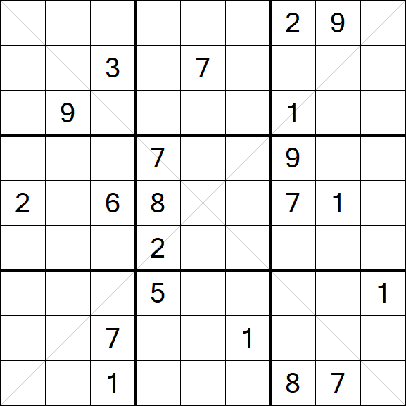 Sudoku X - Difficile