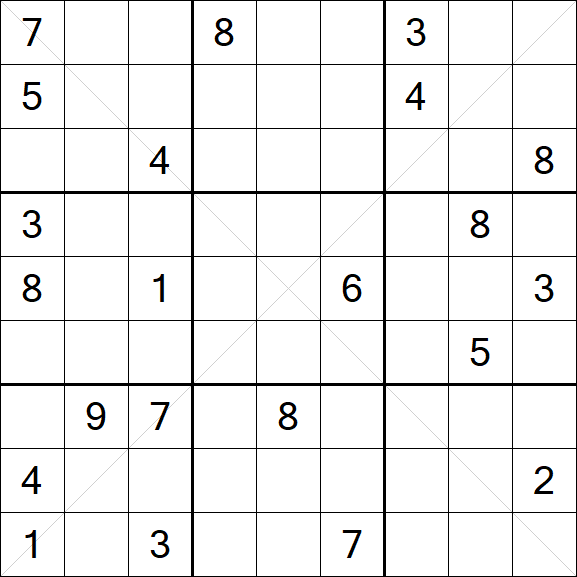 Sudoku X - Difficile