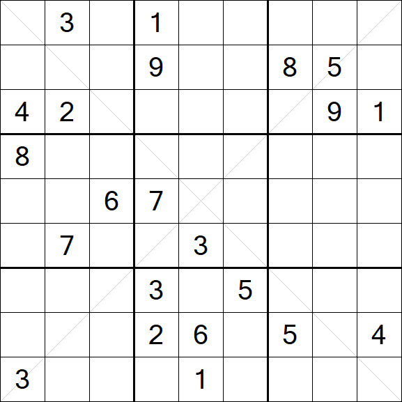 Sudoku X - Difficile