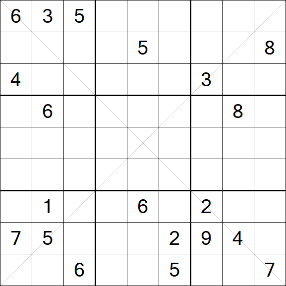 Sudoku X - Difficile