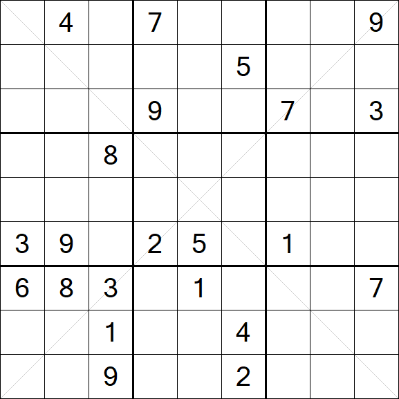 Sudoku X - Difficile