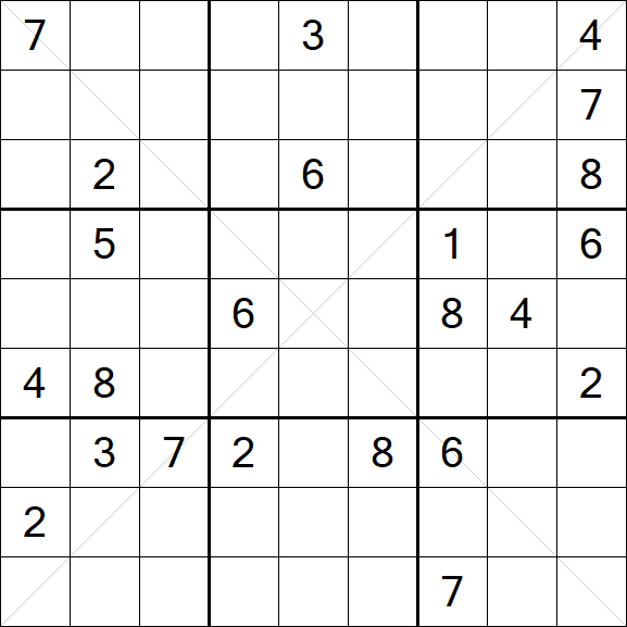 Sudoku X - Difficile