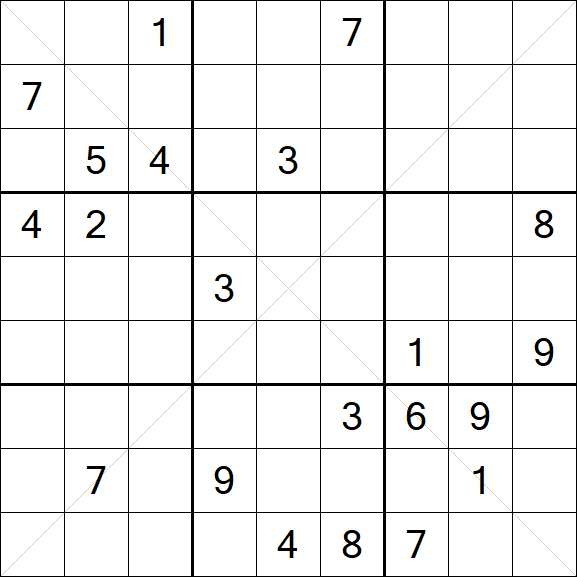 Sudoku X - Difficile