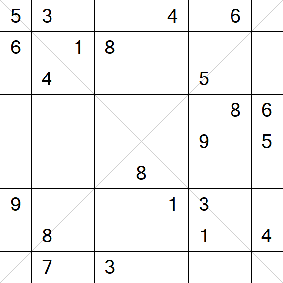Sudoku X - Difficile