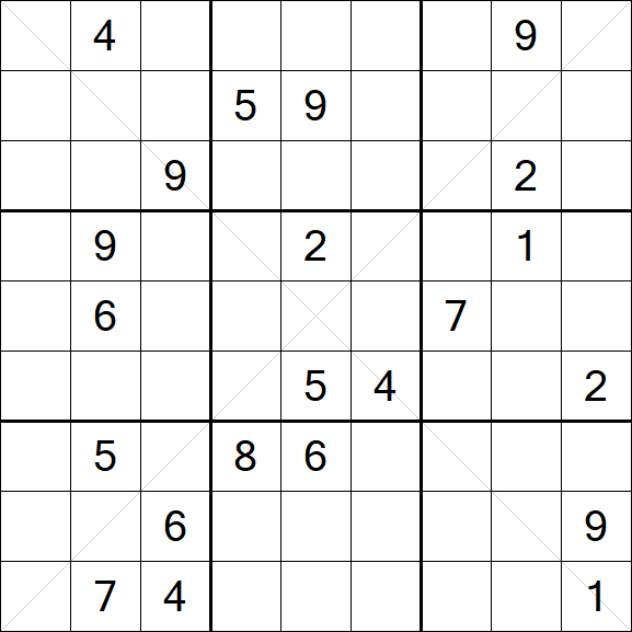 Sudoku X - Difficile