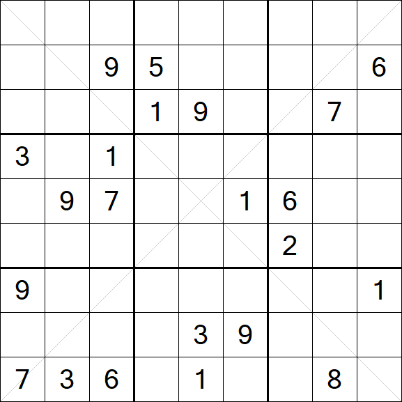Sudoku X - Schwierig