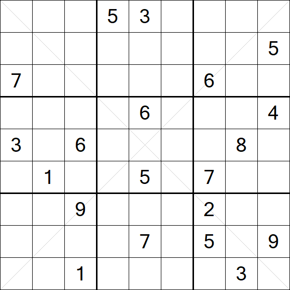 Sudoku X - Difficile