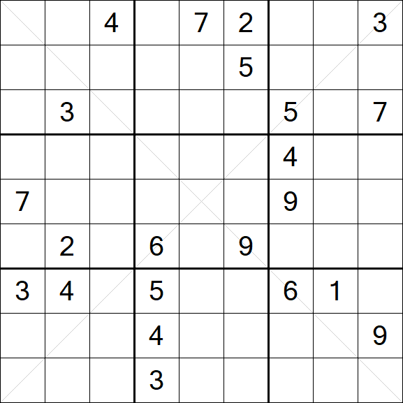 Sudoku X - Schwierig