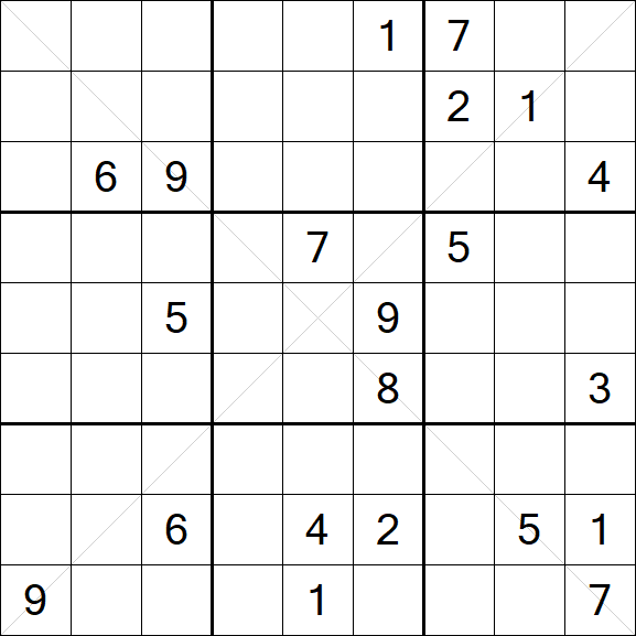 Sudoku X - Schwierig