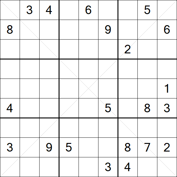 Sudoku X - Schwierig