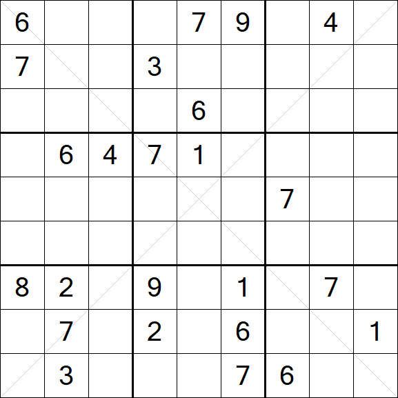 Sudoku X - Schwierig