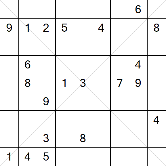 Sudoku X - Schwierig