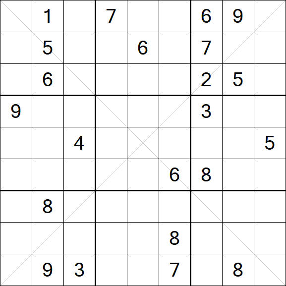 Sudoku X - Schwierig