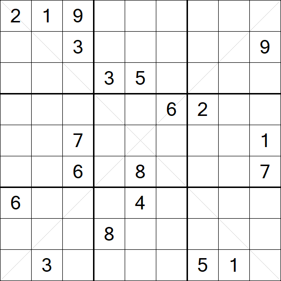 Sudoku X - Schwierig