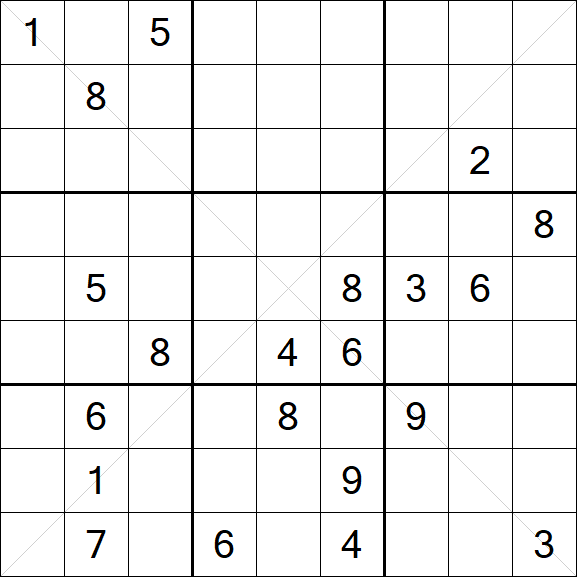 Sudoku X - Schwierig
