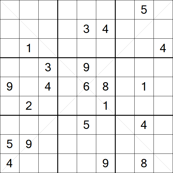 Sudoku X - Schwierig
