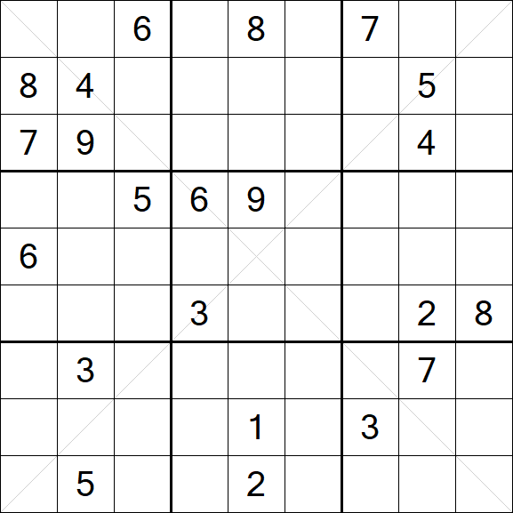 Sudoku X - Schwierig