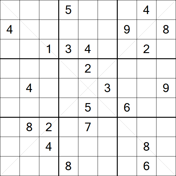 Sudoku X - Schwierig