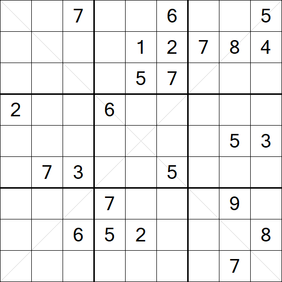 Sudoku X - Schwierig