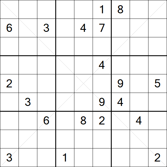 Sudoku X - Schwierig