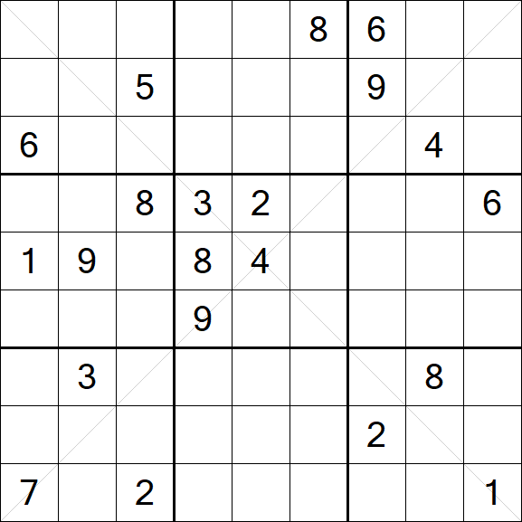Sudoku X - Schwierig