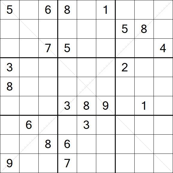 Sudoku X - Difficile