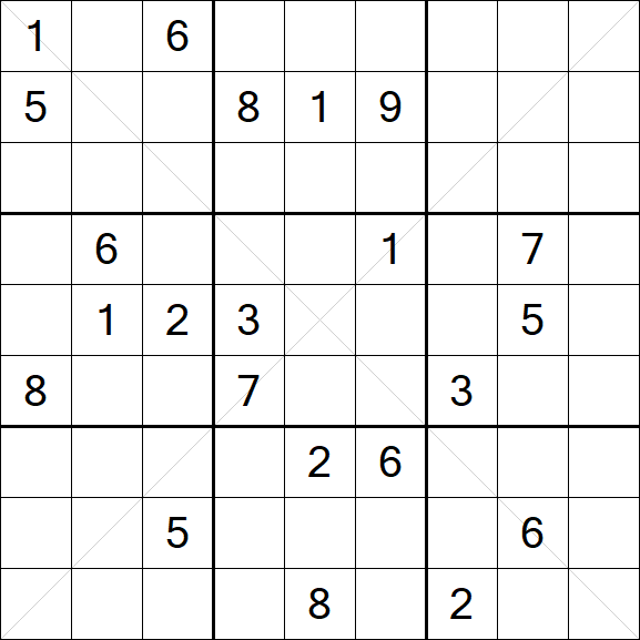 Sudoku X - Schwierig