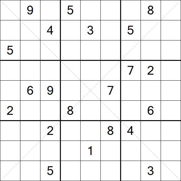 Sudoku X - Schwierig