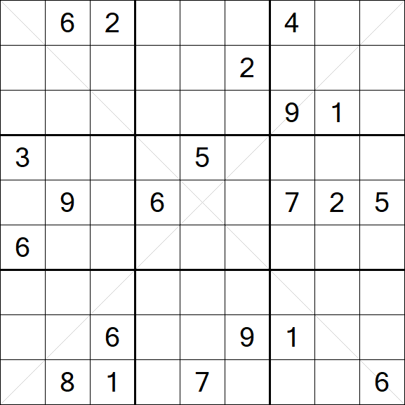 Sudoku X - Schwierig