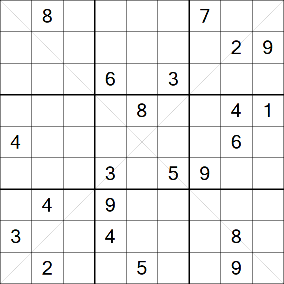 Sudoku X - Schwierig