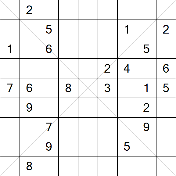 Sudoku X - Schwierig