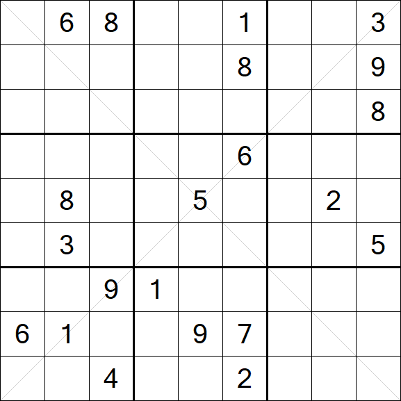 Sudoku X - Difficile