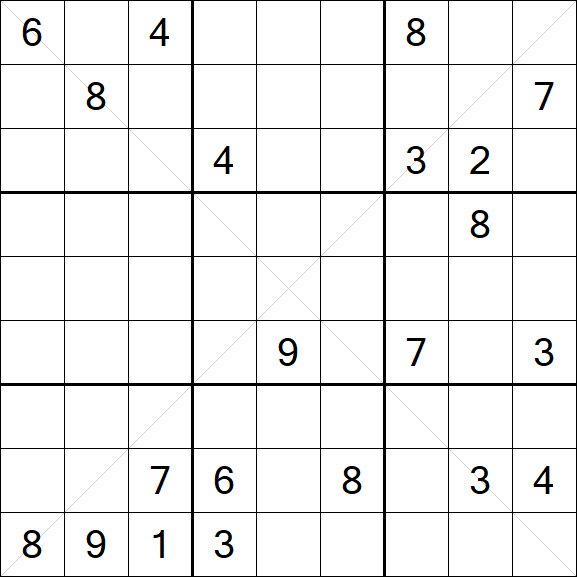 Sudoku X - Schwierig