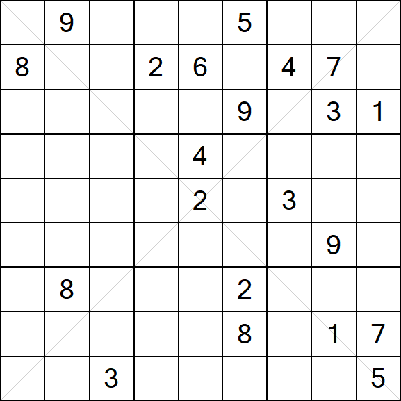 Sudoku X - Schwierig