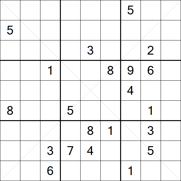 Sudoku X - Schwierig