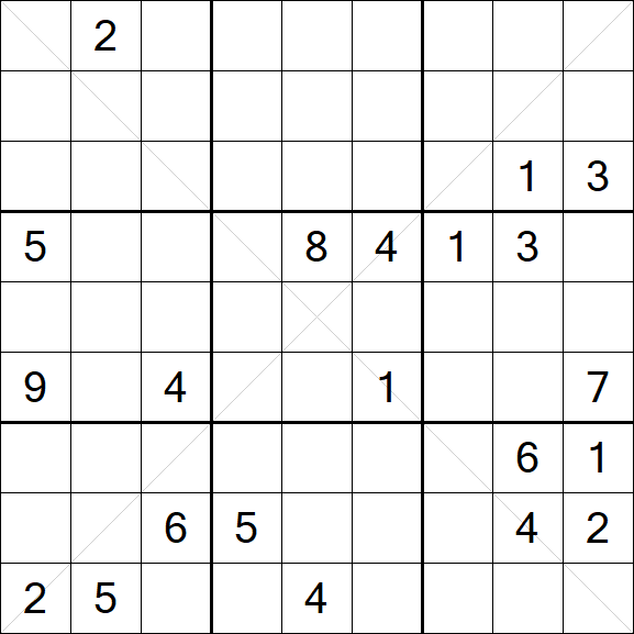 Sudoku X - Schwierig