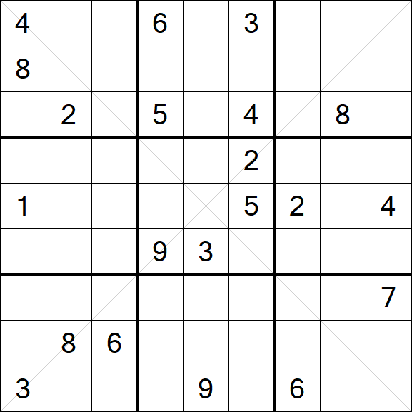 Sudoku X - Schwierig