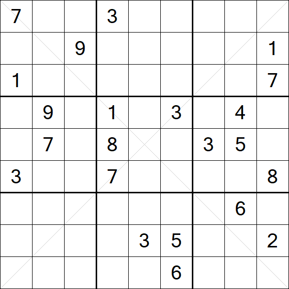 Sudoku X - Schwierig