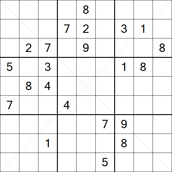 Sudoku X - Difficile