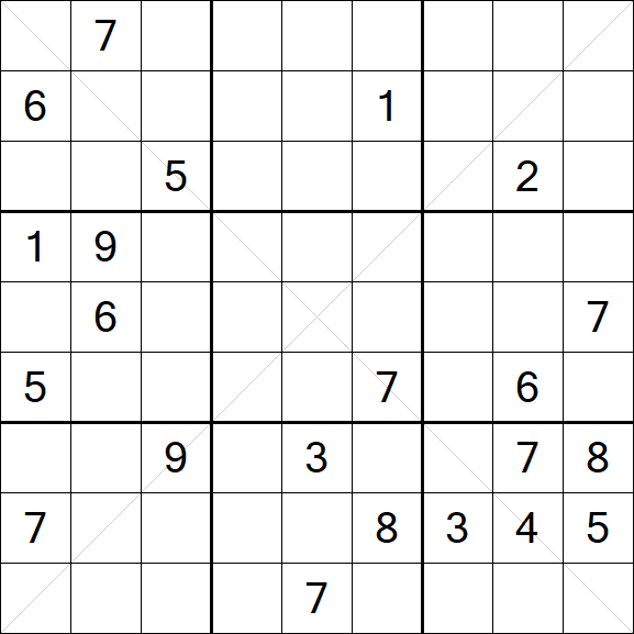 Sudoku X - Schwierig