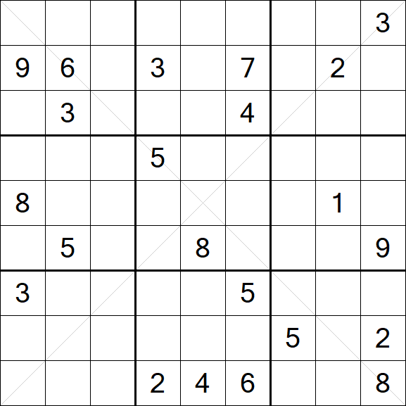 Sudoku X - Schwierig