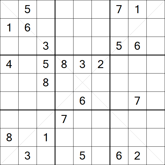 Sudoku X - Schwierig