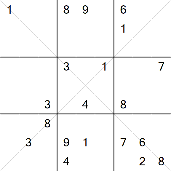 Sudoku X - Schwierig
