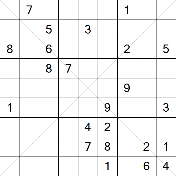 Sudoku X - Schwierig
