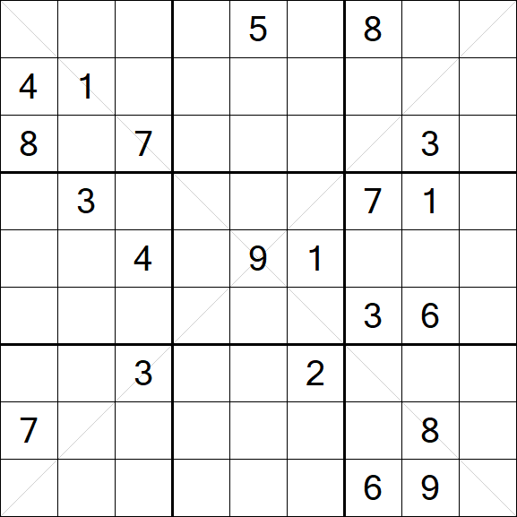 Sudoku X - Schwierig